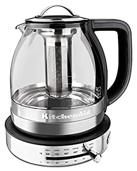 【未使用 中古品】KitchenAid KEK1322SS 電気ガラス ティーケトル 1.5L ステンレススチール(中古品)