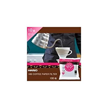 【未使用 中古品】HARIO(ハリオ)　V60用ペーパーフィルター 03W 100枚　VCF-03-100W　10個セ (中古品) 7,438円