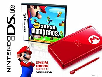 【未使用 中古品】Nintendo DS Lite Limited Edition Red Mario with New Super Mario Bros. (中古品)