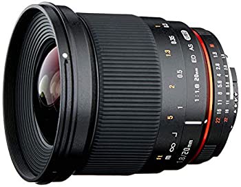 【中古品】SAMYANG 単焦点レンズ 20mm F1.8 ED AS UMC ニコン F用 フルサイズ対応(中古品)