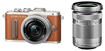 【中古品】OLYMPUS ミラーレス一眼 E-PL8 ダブルズームキット ブラウン(中古品)