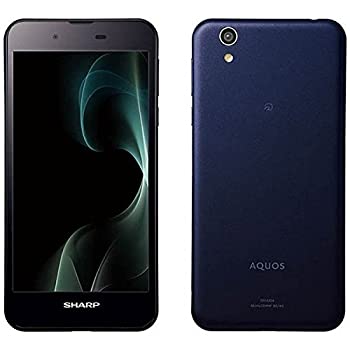【中古品】シャープ SIMフリースマートフォン AQUOS SH-M04-A（ネイビー） SH-M04-A-A(中古品)