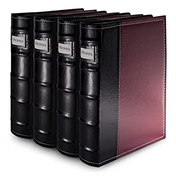 【未使用 中古品】bellagio-italia BurgandyレザーディスクストレージバインダーPerfect for (中古品)