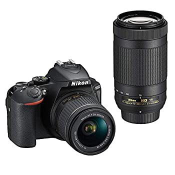 【中古品】Nikon デジタル一眼レフカメラ D5600 ダブルズームキット ブラック D5600WZ(中古品)