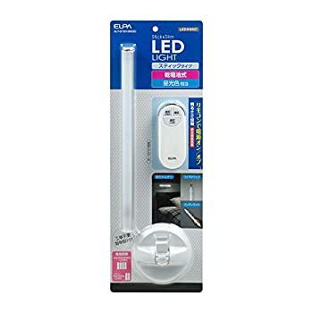 【中古品】ELPA エルパ LED多目的灯スティック リモコン付 乾電池式 昼光色 明るさ2段(中古品)