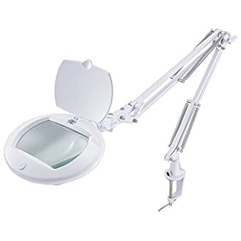 【未使用 中古品】OHMルーペ付きLEDアームライト エルズーム [品番]07-8133 AS-L8095-2B-W ホ(中古品)/ホーム＆キッチン テーブルランプ/オーム(OHM)/