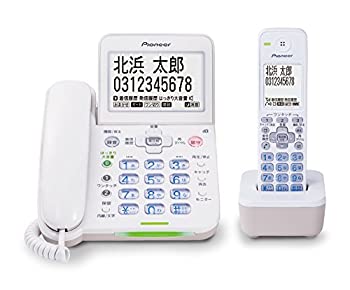 【中古品】パイオニア デジタルコードレス電話機 子機1台付 ホワイト TF-SA75S(W)(中古品)