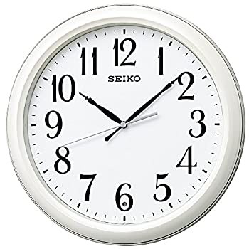 【未使用 中古品】セイコークロック 掛け時計 電波 アナログ 白 パール KX234W(中古品)