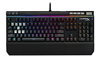 【未使用 中古品】HyperX Alloy Elite RGB ゲーミングキーボード 赤軸 ゲーマー向け USB充電 (中古品)