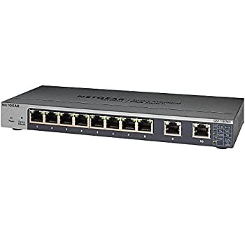 【未使用 中古品】NETGEAR アンマネージプラス スイッチングハブ ギガ 10ポート GS110EMX (10(中古品)