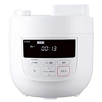 【未使用 中古品】シロカ 電気圧力鍋 SP-4D151 ホワイト ［大容量4Lモデル/高圧力90Kpa/1台6 (中古品)