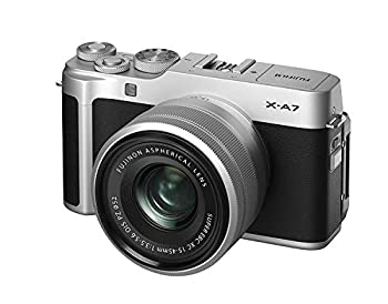 【未使用 中古品】FUJIFILM ミラーレス一眼カメラ X-A7レンズキット シルバー X-A7LK-S(中古品)