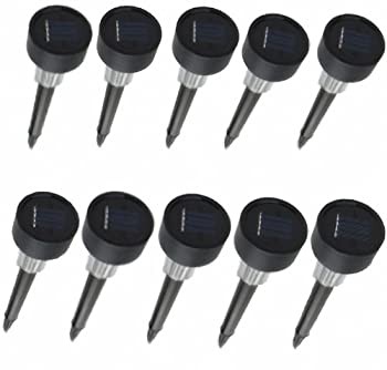 【新品】【ノーブランド品】LED センサー ソーラー ガーデンライト 10本セット 白（(新品)の通販は