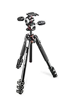 【新品】Manfrotto プロ三脚 190シリーズ アルミ 4段 + RC2付3Way雲台キット MK190X(新品)