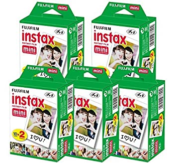 【新品】富士フイルム チェキ インスタントカラーフィルム instax mini 2P×5 計100(新品)