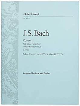【中古】バッハ: 協奏曲 ト短調 コンチェルト (オーボエ、ピアノ) ブライトコプフ出版