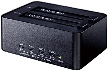 【中古】(未使用･未開封品)玄人志向 SSD/HDDスタンド 2.5型&3.5型対応 USB3.0接続 PCレスでクローン/HDD内データを2台同時に完全消去可の通販は