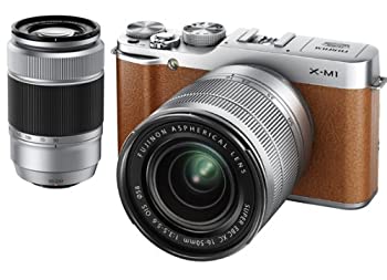 【中古】FUJIFILM デジタルカメラミラーレス一眼 X-M1ダブルズームレンズキット ブラウン F X-M1BW/1650/50230KIT