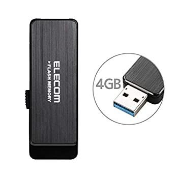 【中古】(未使用･未開封品)エレコム USBメモリ 4GB USB3.0 情報漏洩対策 パスワードロック ハードウェア暗号化機能搭載 ブラック MF-ENU