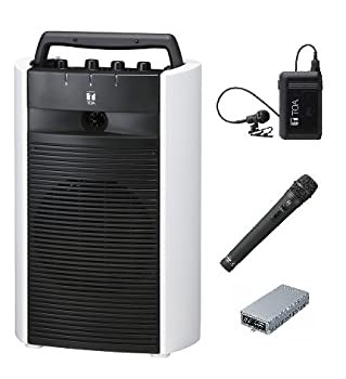 【中古】TOA デジタルワイヤレスアンプ（CD機能付き）・ワイヤレスマイクセット WA-2800CD×1 WTU-1820×1 WM-1220×1　WM-1320×1 ダイバシティの通販は