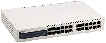 【中古】(未使用･未開封品)BUFFALO Giga対応 金属筺体 電源内蔵 24ポート ホワイト スイッチングハブ LSW4-GT-24NSRの通販は 37,947円