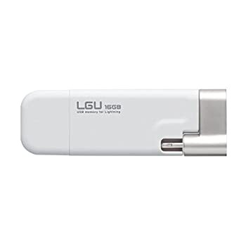 【中古】ロジテック ライトニング USBメモリ 16GB LMF-LGU216GWH