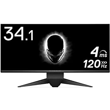 【中古】(未使用･未開封品)ALIENWARE ゲーミングモニター 34.1インチ AW3418DW(3年間交換保証/広視野角/フレームレス/120Hz/G-SYNC/UWQHD/IPS非光沢/DP,HDMI/高さ調整)の通販はその他パソコン・PC周辺機器