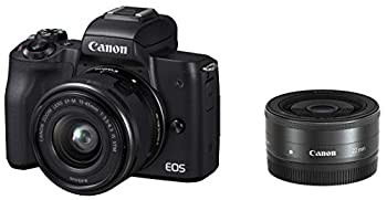 Canon ミラーレス一眼カメラ EOS Kiss M ダブルレンズキット ブラック