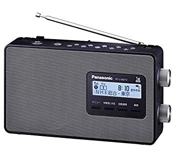 【中古】(未使用･未開封品)パナソニック ラジオ FM/AM/ワンセグTV音声 3バンド ワイドFM対応 ブラック RF-U180TV-K