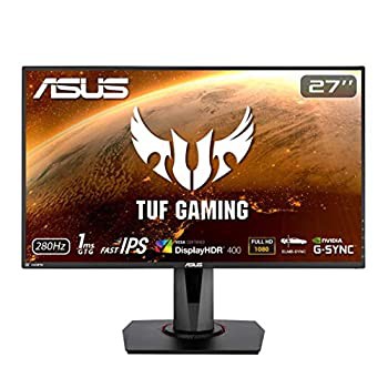 【中古】ASUS ゲーミングモニター TUF Gaming VG279QM 27インチ/フルHD/IPS/280Hz/1ms/HDR/HDMI×2DP/G-SYNC Compatible/ELMB/スピーカ