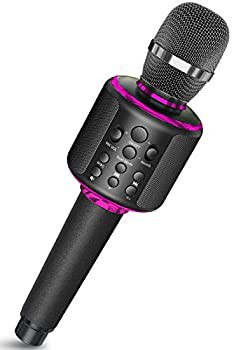 【中古】(未使用･未開封品)LEO WAY カラオケマイク Karaoke Bluetooth ブルートゥースワイヤレスマイク TWS合唱 伴奏 マイクスピーカー