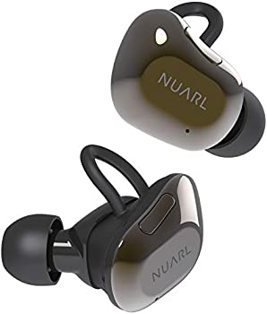 【中古】(未使用･未開封品)NUARL 完全ワイヤレスイヤホン Bluetooth5 HDSS採用 IPX4防水 最大再生時間35時間 片側紛失サポート有 マイク・リモコン付 NT01AX ブラックゴー