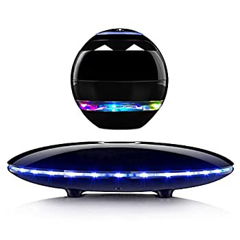 【中古】(未使用･未開封品)スピーカー 磁気浮上 スピーカーBluetooth スピーカー ポータブルスピーカー LEDライトナイトライト 360°回転/カラフルなLEDライト/内蔵マイク /家電＆カ