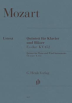 【中古】モーツァルト: ピアノ五重奏曲 変ホ長調 K452 (木管四重奏(オーボエ、クラリネット、ホルン、ファゴット)、ピアノ) ヘンレ出版