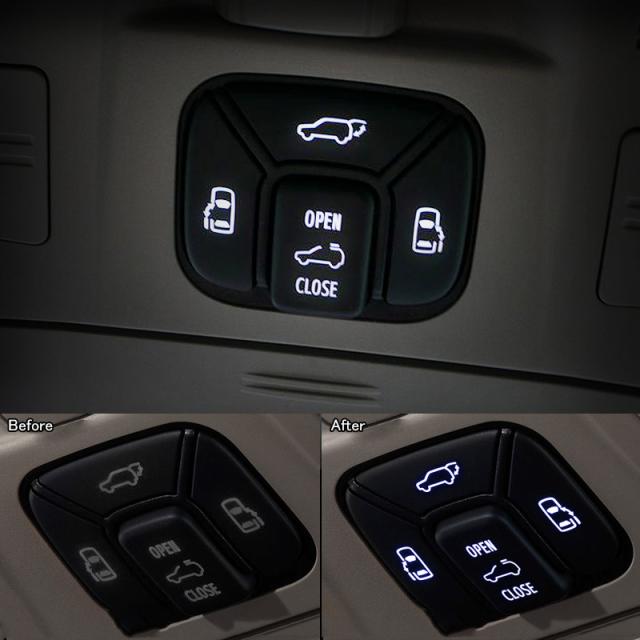 20系アルファード・ヴェルファイア専用　室内スイッチ C-Button.TYPE2(スイッチ＋足元灯付)　左右両側セット | ヴェルファイア20系 アルファード20系 プッシュスイッチ