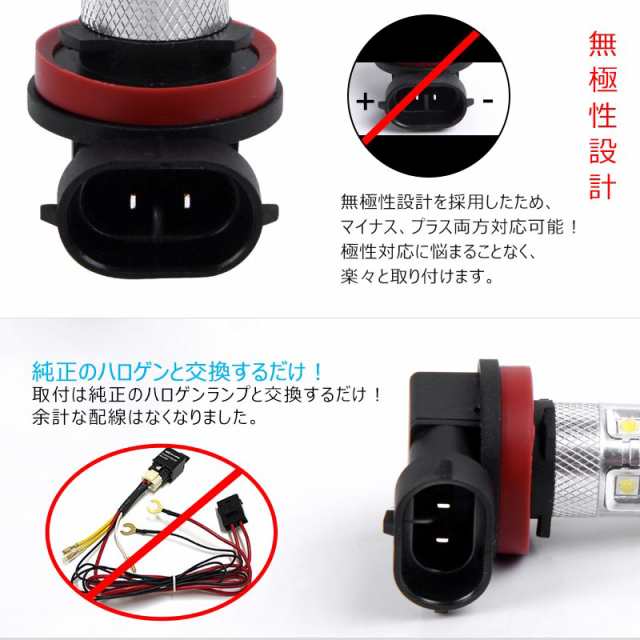 △LED フォグランプ H8 H11 H16 80w 改良版 バルブ ライトフォグランプLED 360度全方位に発光の通販はau PAY マーケット  - ＦＩＥＬＤ（フィールド） | au PAY マーケット－通販サイト