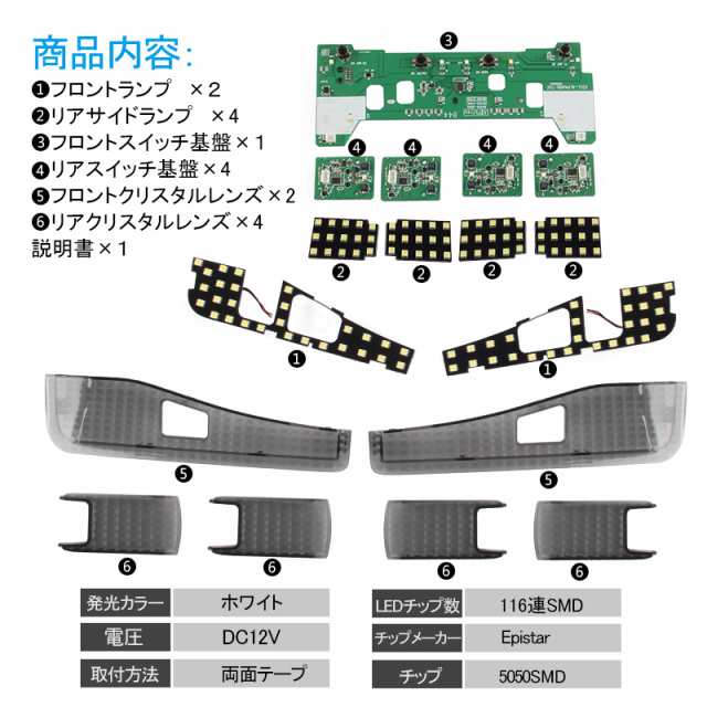 ▽クリスタルレンズ付き LEDルームランプ基盤セット アルファード