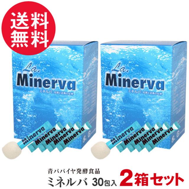 2個セット 発酵自然食品 ミネルバ 青パパイヤ発酵食品(30包×2)＋4包おまけ 粉末タイプ 送料無料