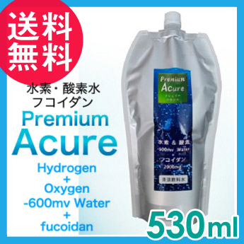 水素水 フコイダン フコダイン 酸素水 天然水 Premium Acure 530ml×24本 アルミパウチ 機能水 プレミアムアキュア トリアス