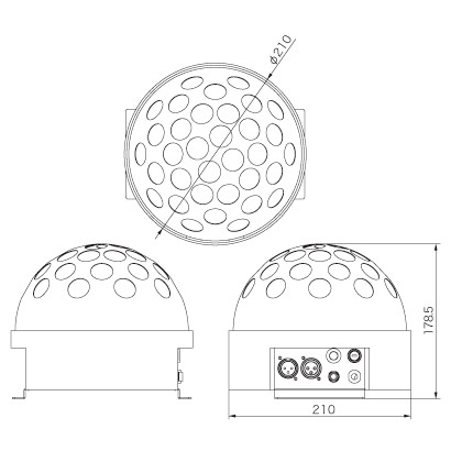 ACME(アクミー) LED-256D-10W RGBW 10W ASTRO LEDスターボールエフェクト・カラオケ DJツール 照明 送料無料_5