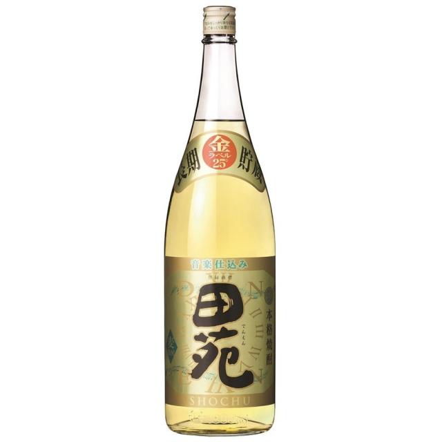 田苑酒造 田苑 金ラベル 長期貯蔵 麦 25度 1800ml 1.8L×6本