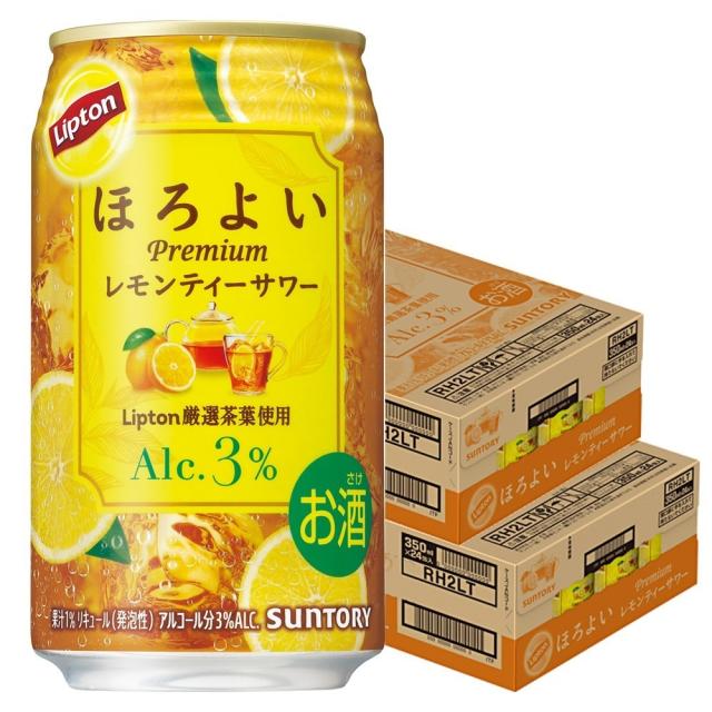 Pontaパス会員送料無料 サントリー ほろよい Lipton リプトン レモンティーサワー 350ml×2ケース/48本の通販は 5,559円