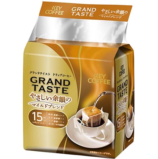 送料無料 キーコーヒー ドリップバッグ グランドテイスト やさしい余韻のマイルドブレンド 15杯分×12袋の通販は 8,855円