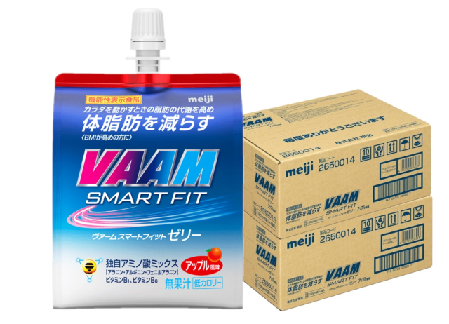 機能性表示食品 明治 ヴァーム スマートフィット ゼリー アップル風味 180g×2ケース/48個アミノ酸 ゼリー
