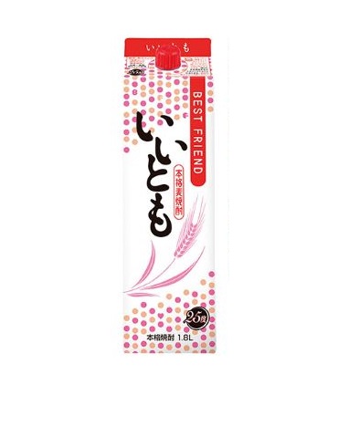 Pontaパス会員送料無料雲海酒造 麦焼酎 いいとも 白麹 25度 パック 1800ml 1.8L×1ケース/6ケース 9,710円