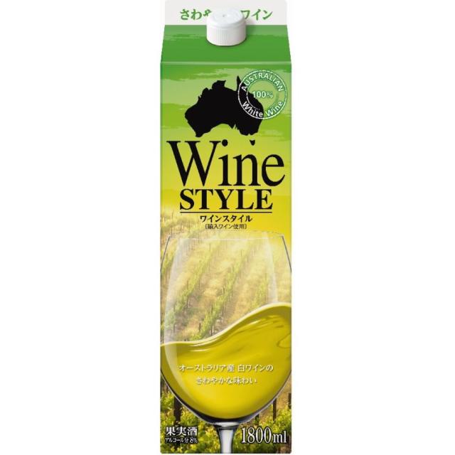 合同酒精 ワインスタイル 白 パック 1800ml 1.8L×12本 wine