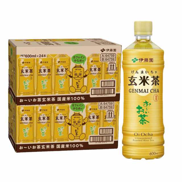 Pontaパス会員送料無料 伊藤園 お〜いお茶  玄米茶 600ml×2ケース/48本の通販は