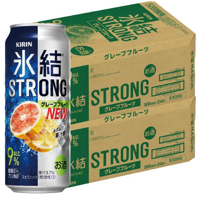 チューハイ キリン 氷結 STRONG ストロング グレープフルーツ GF 500ml×2ケース/48本 heat_g