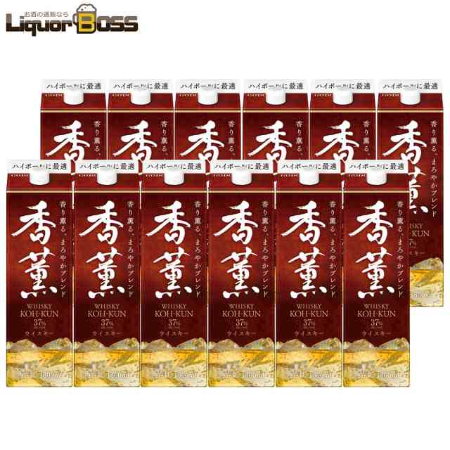 送料無料 合同酒精 ウィスキー 香薫 KOH-KUN 37度 1800ml 1.8L×12本
