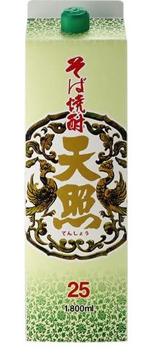 送料無料 宮崎県 神楽酒造 そば焼酎 天照 25度 1800ml 1.8L×12本